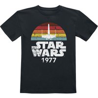 Star Wars T-Shirt für Kinder - Kids - Rainbox X-Wing 1977 - für Mädchen & Jungen - schwarz  - Lizenzierter Fanartikel von Star Wars
