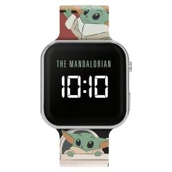 Star Wars The Mandalorian Printed LED Watch, mehrfarbig von Star Wars