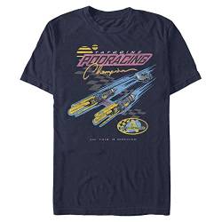Star Wars Unisex Championship Tee Organic Short Sleeve T-shirt, Navy Blau, XL von Star Wars