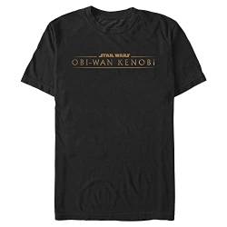 Star Wars Unisex Gold Logo Organic Short Sleeve T-shirt, Schwarz, XL von Star Wars