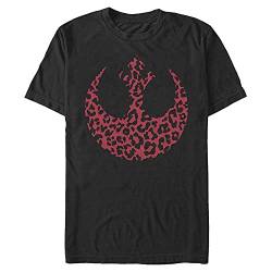 Star Wars Unisex Rebel Cheetah Organic Short Sleeve T-Shirt, Black, L von Star Wars