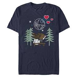 Star Wars Unisex Vday Leia Organic Short Sleeve T-shirt, Navy Blau, XXL von Star Wars