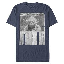 Star Wars unisex adult Star Wars - Words of Wisdom T-shirt T Shirt, Premium Navy Heather, Medium US von Star Wars