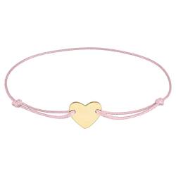 StarAppeal Herz Freundschafts Armband, Herz Armband in Silber und Gold, Größenverstellbar, Makramee Band für Frauen & Mädchen, Handmade (Rosa-Gold) von StarAppeal