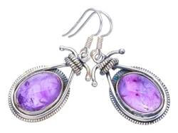 StarGems Natürlich Amethyst Handmade 925 Sterling Silver Ohrringe 1 1/2" F6739 von StarGems