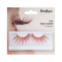 Stargazer False Feather Eyelashes No.58 Red and Diamonte von Stargazer Products
