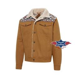 Canvasjacke -Carson- mit Schafspelzimitat von Stars & Stripes