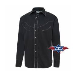 Exquisites schwarzes Westernhemd -Black Eagle- mit gesticktem Adler 3XL von Stars & Stripes