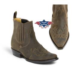 Herren Westernstiefel, Cowboysiefel halbhoch braun 100% Rindsleder Stars&Stripes 38 von Stars & Stripes