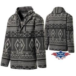 Herrenjacke, Winterjacke, warme Jacke im Azteken-Design von Stars & Stripes