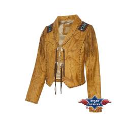 Hochwertige Damen Western-Lederjacke S von Stars & Stripes