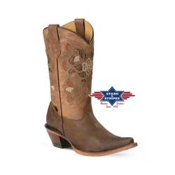 Hochwertige Damen-Westernstiefel aus Leder mit Stickereien 40 von Stars & Stripes