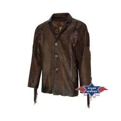 Hochwertige Herren Western-Lederjacke XL von Stars & Stripes