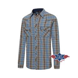 Kariertes Herrenhemd, Westernhemd mit Westernpasse 2XL von Stars & Stripes