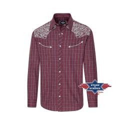 Kariertes Westernhemd Carlos mit bestickter Westernpasse XL von Stars & Stripes