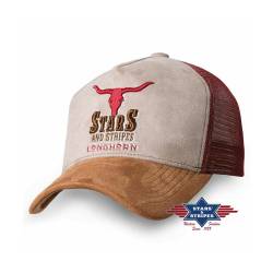 Western Trucker Cap -Longhorn-, Baseball Cap Kappe Mütze von Stars & Stripes