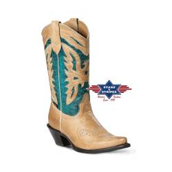 Zweifarbige Damen-Westernboots aus hochwertigem Leder 39 von Stars & Stripes