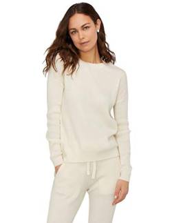 State Cashmere Damen-Sitzmode aus 100% reinem Kaschmir • Oberteile und Unterteile sind separat erhältlich • (Elfenbein/Sweater, Small) von State Cashmere