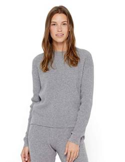 State Cashmere Damen-Sitzmode aus 100% reinem Kaschmir • Oberteile und Unterteile sind separat erhältlich • (Heidegrau/Sweater, Large) von State Cashmere