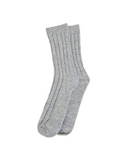 State Cashmere Unisex-Socken aus 100% reinem Kaschmir, super weich, Helles Anthrazit/Größe L von State Cashmere