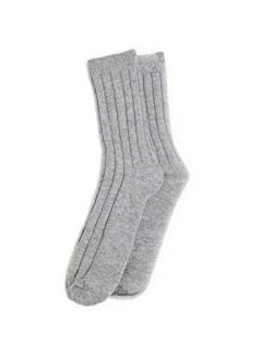 State Cashmere Unisex-Socken aus 100% reinem Kaschmir, super weich, Helles Anthrazit/klein, Einheitsgröße von State Cashmere