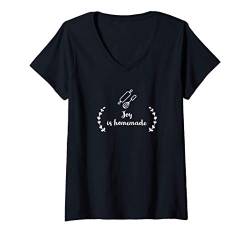 Damen Joy is homemade T-Shirt mit V-Ausschnitt von Statement Tees