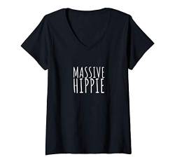 Damen Massive hippie T-Shirt mit V-Ausschnitt von Statement Tees