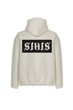 Originals Signature Fitted Oversized Heavy Women Hoodie, Kapuzenpullover mit Fronttasche, Dropped Shoulders Streetwear Hoodie, Baumwolle Damen Pullover (L, Beige) von Stats