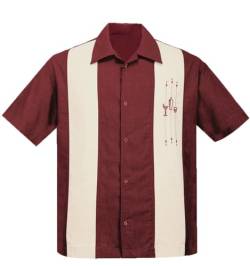 Steady Clothing Hemd The Shake Down Ruby Cream Vintage Bowling Shirt Retro, Größe:XL von Steady Clothing