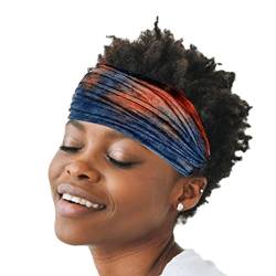 Steadybombb Afrikanische breite Stirnbänder | Boho Stirnbänder für Damenhaare,Elastisches schweißabsorbierendes Stirnband, Yoga-Lauf-Haarschmuck für Frauen und Mädchen von Steadybombb