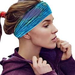 Steadybombb Afrikanische breite Stirnbänder | Breite geknotete Haarbänder für Damen,Elastisches schweißabsorbierendes Stirnband, Yoga-Lauf-Haarschmuck für Frauen und Mädchen von Steadybombb