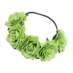 Steadybombb Simulation Rose Crown Stirnband | Rose Blumenkrone Boho Blumenstirnband Haarkranz,Blumen-Halo-Kopfschmuck Hochzeit Rosy, Blumen-Stirnband-Kopfschmuck für Hochzeit von Steadybombb