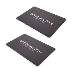 Stealth Shield RFID Blockierkarte - RF/NFC Blocker mit Maximaler Stärke zum Schutz von Bankkarten - Brieftaschensicherheit Gegen Illegales Scannen Kontaktloser Karten (Schwarz - Doppelpack) von Stealth Wallet