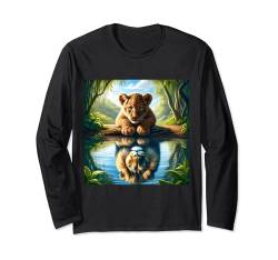 Fantastischer süßer Löwensee-Dschungel Langarmshirt von Steampunk Cool Vintage Creations