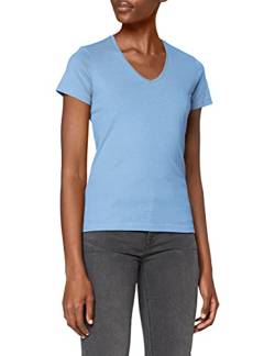 Stedman Apparel Damen Regular Fit T-Shirt Classic-T V-neck/ST2700, Blau - Hellblau, Gr. 36 (Herstellergröße: S) von Stedman Apparel