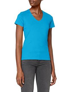 Stedman Apparel Damen Regular Fit T-Shirt Classic-T V-neck/ST2700, Blau - Ozeanblau, Gr. 38 (Herstellergröße: M) von Stedman Apparel