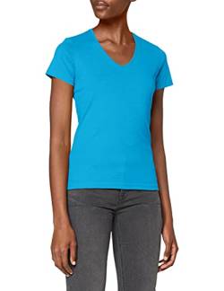 Stedman Apparel Damen Regular Fit T-Shirt Classic-T V-neck/ST2700, Blau - Ozeanblau, Gr. 40 (Herstellergröße: L) von Stedman Apparel