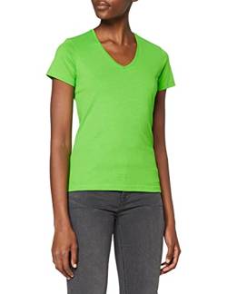 Stedman Apparel Damen Regular Fit T-Shirt Classic-T V-neck/ST2700, Grün - Kiwi Green, Gr. 38 (Herstellergröße: M) von Stedman Apparel