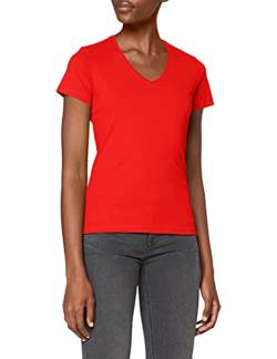 Stedman Apparel Damen Regular Fit T-Shirt Classic-T V-neck/ST2700, Rot - Scarlet Red, Gr. 36 (Herstellergröße: S) von Stedman Apparel