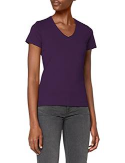 Stedman Apparel Damen Regular Fit T-Shirt Classic-T V-neck/ST2700, Violett - Purple (Deep Berry), Gr. 36 (Herstellergröße: S) von Stedman Apparel