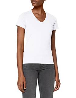Stedman Apparel Damen Regular Fit T-Shirt Classic-T V-neck/ST2700, Weiß - Weiß, Gr. 38 (Herstellergröße: M) von Stedman Apparel