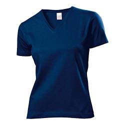 Stedman - Classic V-Neck T-Shirt Women XL,Navy von Stedman