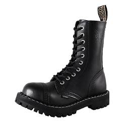 Steels 10 Loch Boots Schwarz, Grösse 39 von Steel Shoes & Boots