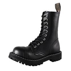 Steels 10 Loch Boots Schwarz, Grösse 40 von Steel Shoes & Boots