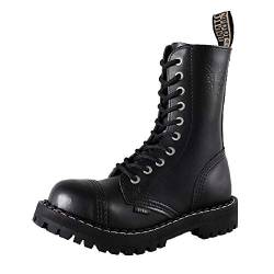 Steels 10 Loch Boots Schwarz, Grösse 47 von Steel Shoes & Boots