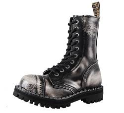 Steels 10 Loch Boots Schwarz Rub Off, Grösse 42 von Steel Shoes & Boots