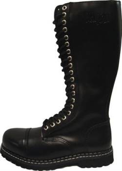 Steels 20 Loch Boots Schwarz, Grösse 42 von Steel Shoes & Boots