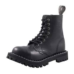 Steels 8 Loch Boots Schwarz, Grösse 42 von Steel Shoes & Boots