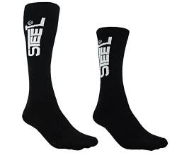 Steel Schlittschuh-Socken Color schwarz/Long von Steel