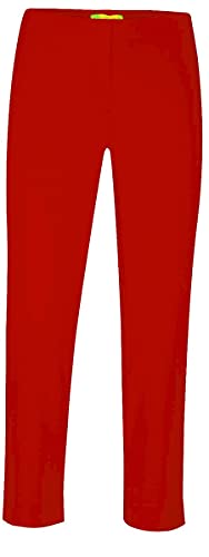 Stehmann INKE-608 schmale 6/8 Hose mit hinterer Raffung am Bein Größe 36, Farbe rot von Stehmann